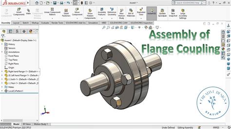 Solidworks Flange Coupling Assembly Of Flange Coupling Youtube