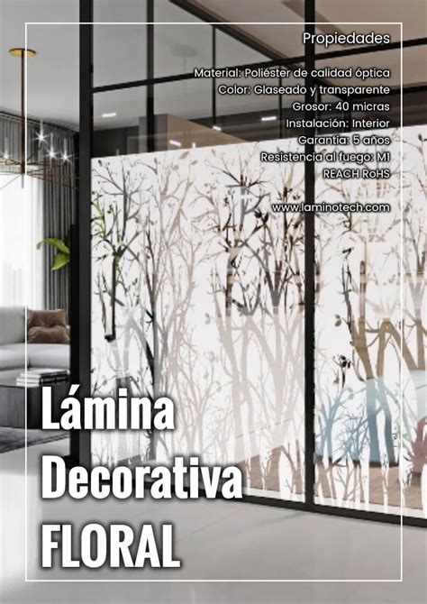 Lámina Decorativa Floral - Laminotech | Un mundo de aplicaciones para ...