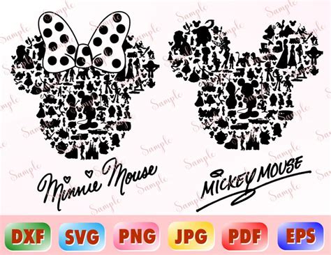 Mickey Mouse Characters Svg Disney Svg Instant Download Mickey