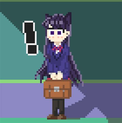 Artstation Komi San Has Cat Ears Pixel Art Animation