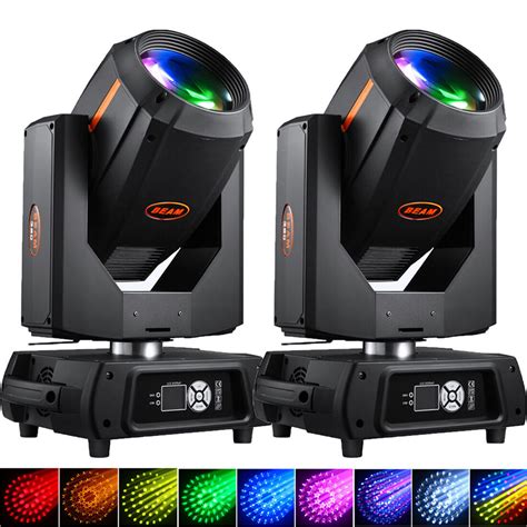 1 4Pcs 380W Moving Head Beam Light RGBW Rainbow Effect 16 Prisms DJ