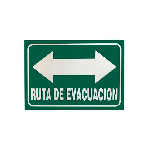 Ruta De Evacuacion Sign