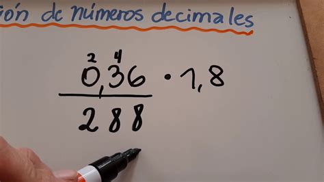 Multiplicación de Números Decimales para 6 básico YouTube