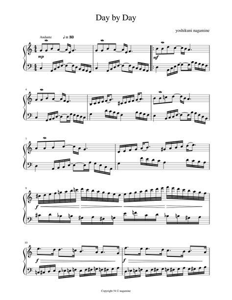 Day By Day Sheet Music For Piano Solo