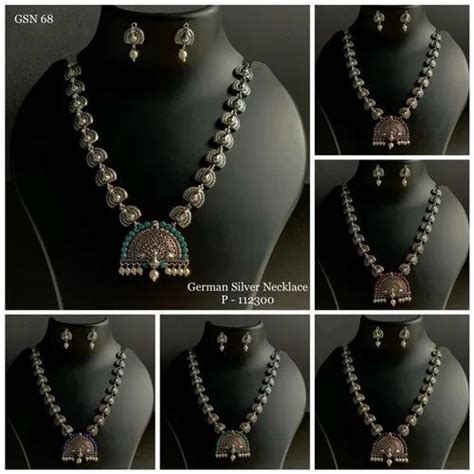 Wedding Mix German Silver Necklace Gsn Size Adjustable At Rs