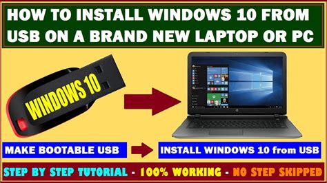 How To Install Windows From Usb Drive On A Brand New Laptop Windows