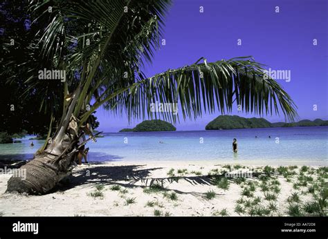 Rock Island Palau Micronesia Stock Photo Alamy