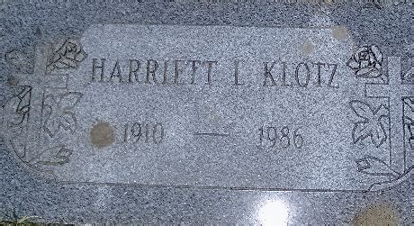 Harriett Lafreniere Klotz Find A Grave Memorial