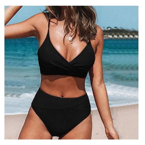 Ensembles de Bikini pour Femme Maillot de Bain Deux pièces Taille Haute