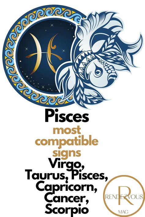 Pisces Most Compatible Signs Virgo Taurus Pisces Capricorn Cancer