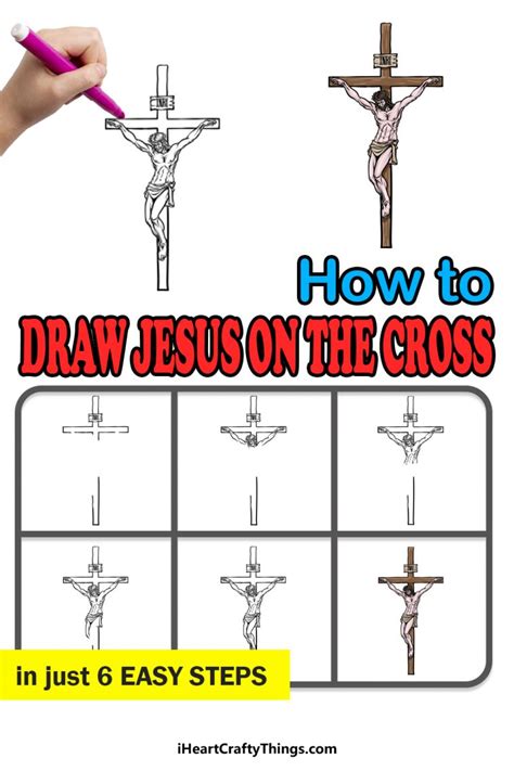 Jesus On The Cross Drawing How To Draw Jesus On The Cross Step By Step