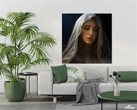 Blessed Virgin Mary Portrait Art Digital Download Mother Mary Etsy