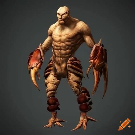 Crab Man With Scorpion Tail In Rpg Game Enemy Design On Craiyon