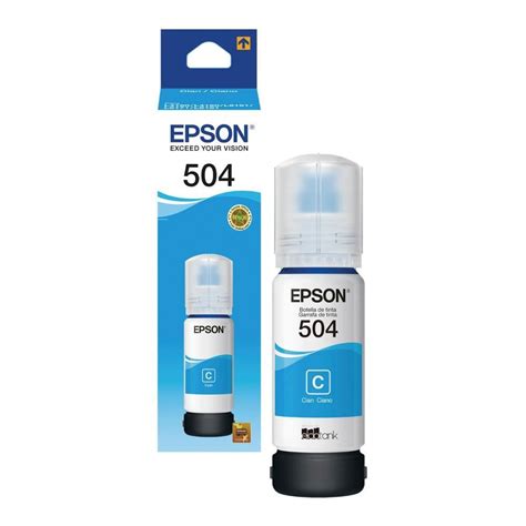 Tinta T504 Epson Ecotank Ciano Original PrintLoja