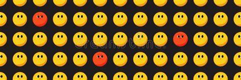 Pattern with Emoji. Vector Cartoon Illustration Stock Vector ...