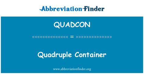 quadcon significa envase cuadruple quadruple container