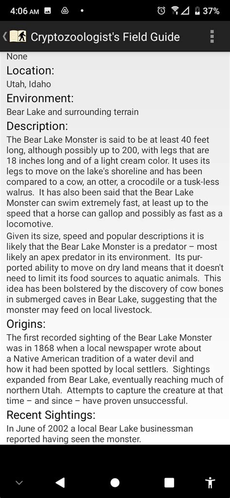 Undebunking Bigfoot: Bear Lake Monster