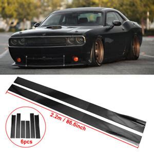 Glossy Black 86 6 Side Skirts Rocker Panel Lip For Dodge Challenger