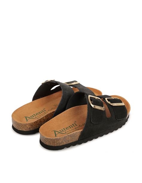 Sandalias Bio Hebillas Negras Mujer Pera Limonera