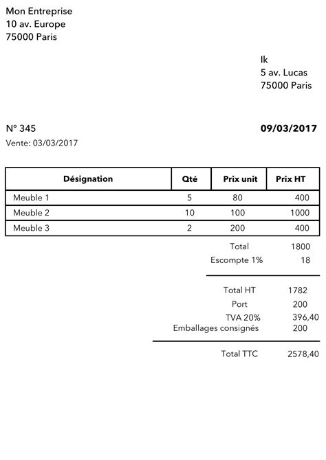 Formation Comptable Ventes Facture De Bien