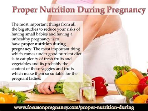 Proper Nutrition During Pregnancy