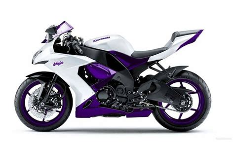 Kawasaki Ninja White And Purple Kawasaki Ninja Purple Motorcycle White Motorcycle