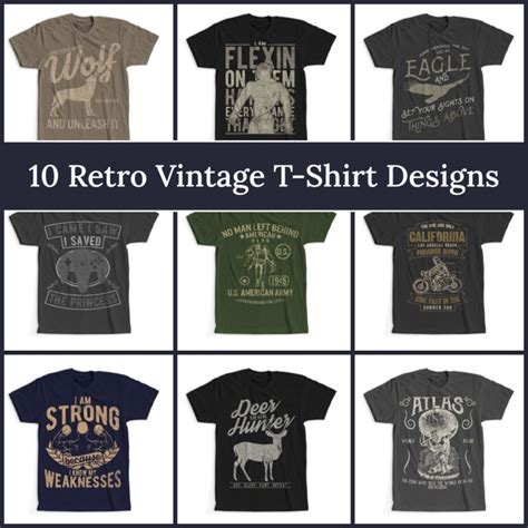 10 Retro Vintage T Shirt Designs Masterbundles