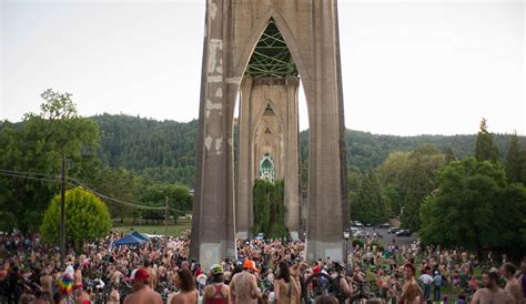 Photos Portland Bikes Bare For World Naked Bike Ride Katu