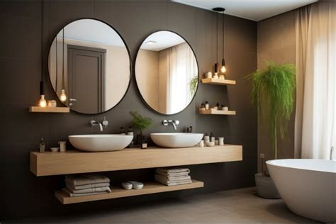 Modern bathroom interior with elegant fixtures (4003779)