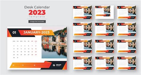 Modèle de conception de calendrier de bureau simple moderne nouvel an