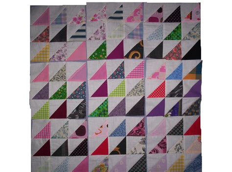 March Scrappy Half Triangles Block Lotto