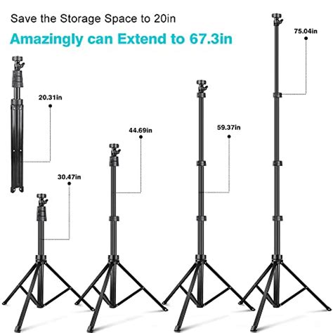 UBeesize Trépied pour téléphone de 170 2 cm et perche à selfie trépied