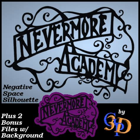 STL File Wednesday Nevermore Academy Gate Sign Hanging Silhouette Cake