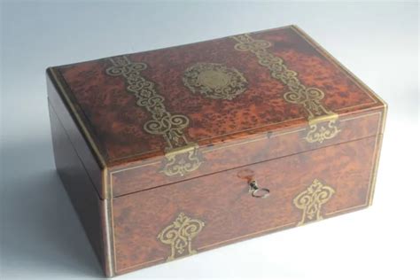 GRAND COFFRET TAHAN marqueterie bois laiton Napoléon III 60333 EUR