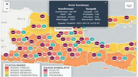 Update Virus Corona Di Surabaya September Persen Wilayah Di