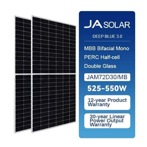 Factory Tier 1 Bifacial Ja 540W 545W 550W Ja Trina Jinko Longi 11bb