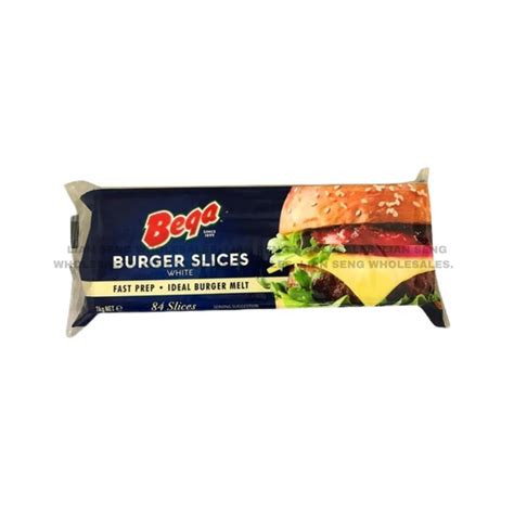 Bega Coloured Burger Cheddar Slice 84s 1kg Selayang Gen Wholesale