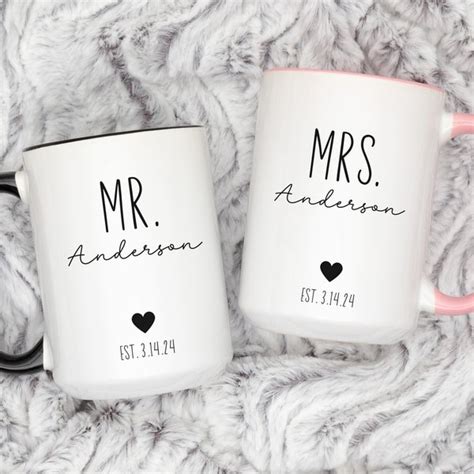 Mr And Mrs Coffee Mugs Etsy