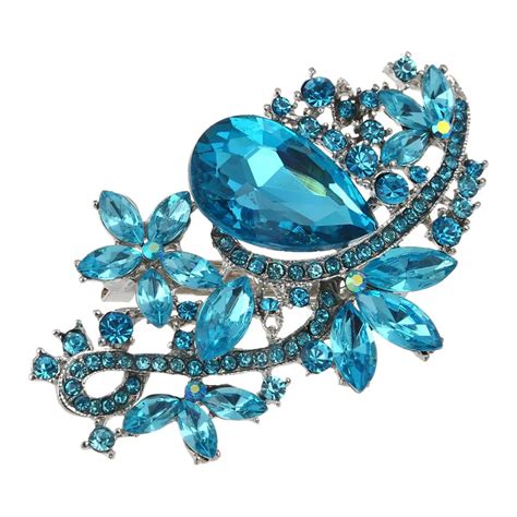 Brooches For Women Crystal Large Brooch Rhinestone Bouquet Wedding