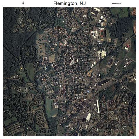 Aerial Photography Map of Flemington, NJ New Jersey