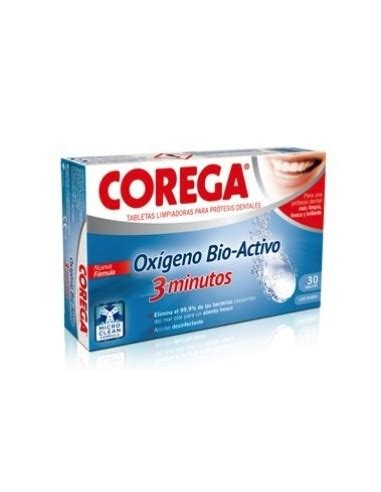 Corega Ox Geno Bio Activo Minutos Limpieza Pr Tesis Tabletas