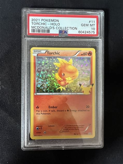 Pokemon Mcdonalds Torchic Holo Graded Psa Values Mavin