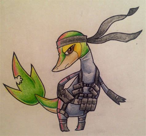 Snivy As Solid Snake By Based Penga On Deviantart