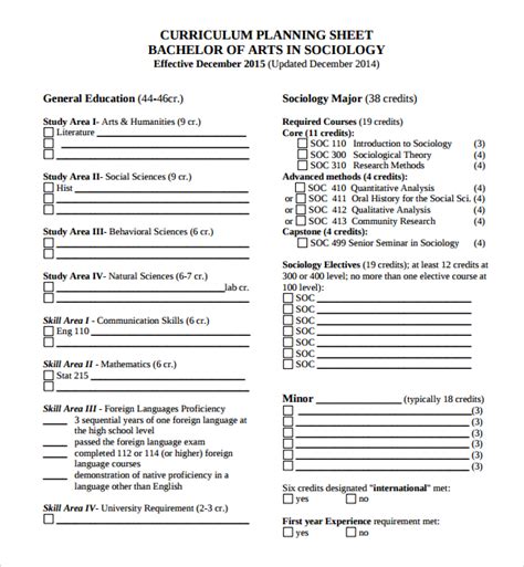 Curriculum Planning Template