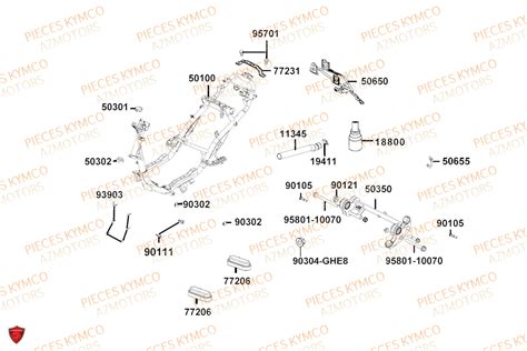 CHASSIS pièces KYMCO neuves Pieces AGILITY 50 NAKED RENOUVO 4T EURO5