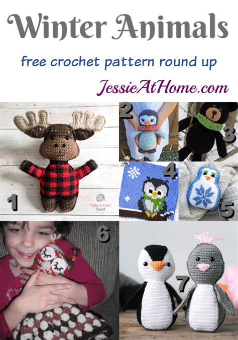 Winter Animals to crochet -Rawrrr the winter away! - Jessie At Home