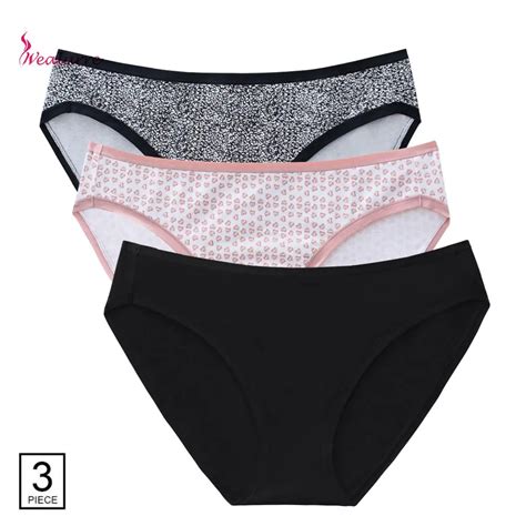 Wealurre 3pc Colors Seamless Ladies Underwear Women Panties Cotton