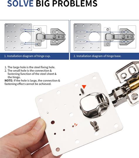 Buy Hinge Repair Plate Kolvoii Pack Stainless Steel Cabinet Hinge