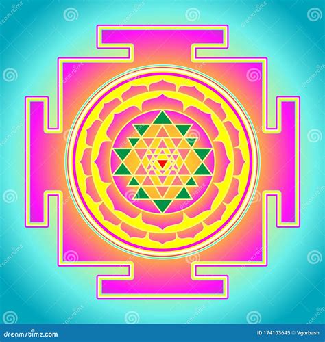 The Sri Yantra Or Sri Chakra Form Of Mystical Diagram Shri Vidya