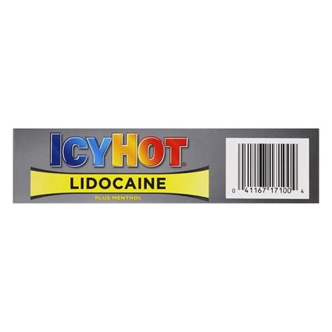 Icy Hot Max Strength Lidocaine Plus Menthol Pain Relieving Cream Oz